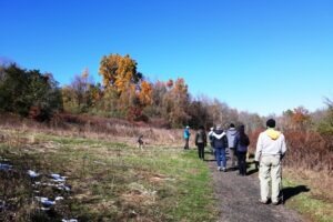 Photograph of people walking along LaSalette Trail