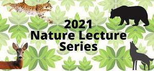 Graphic logo for the 2021 nature lecture series cosponsored by the Town of Bloomfield Leisure Services and the Wintonbury Land Trust